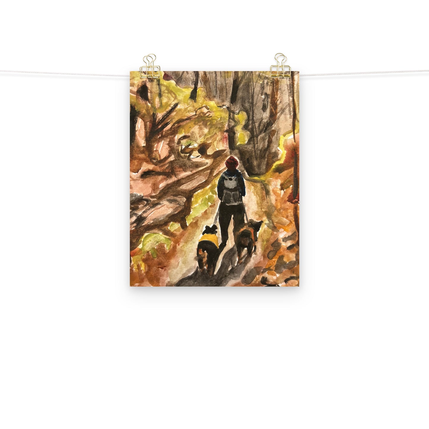 Backpacking Dogs Print