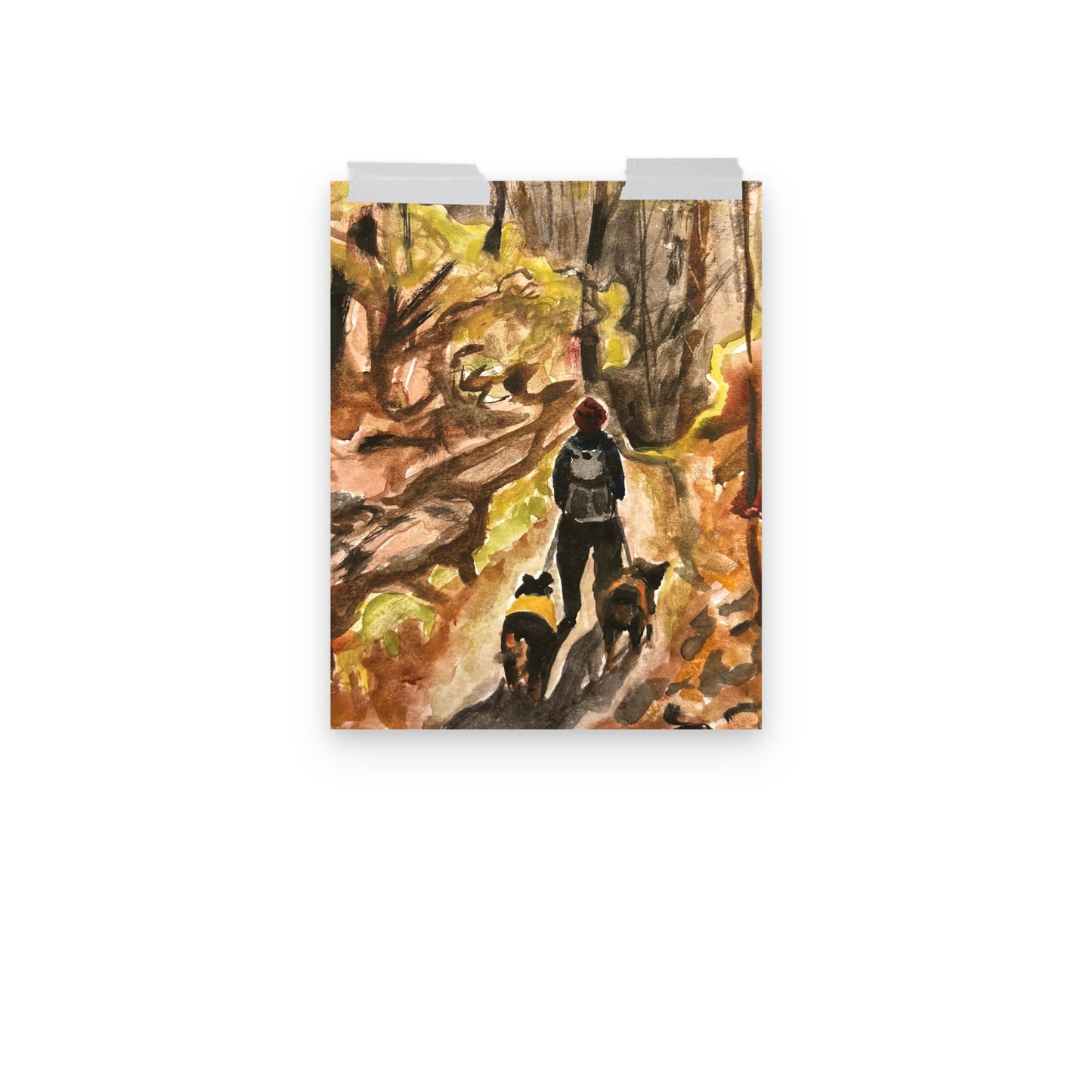 Backpacking Dogs Print