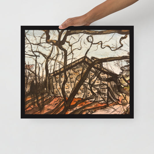 Blood Mountain Shelter Framed Print