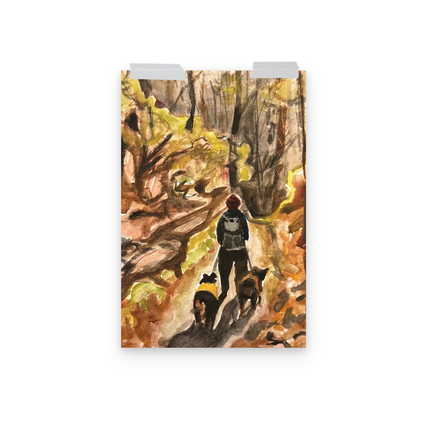 Backpacking Dogs Print