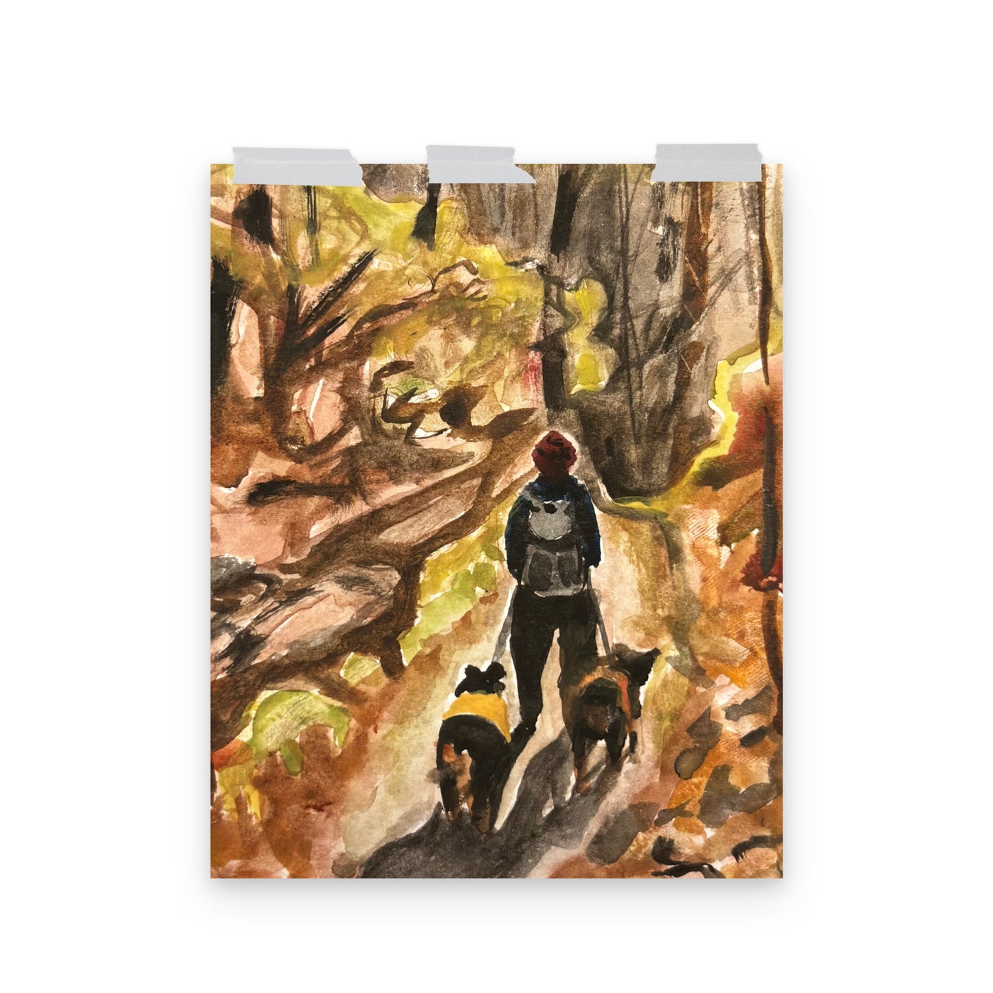 Backpacking Dogs Print