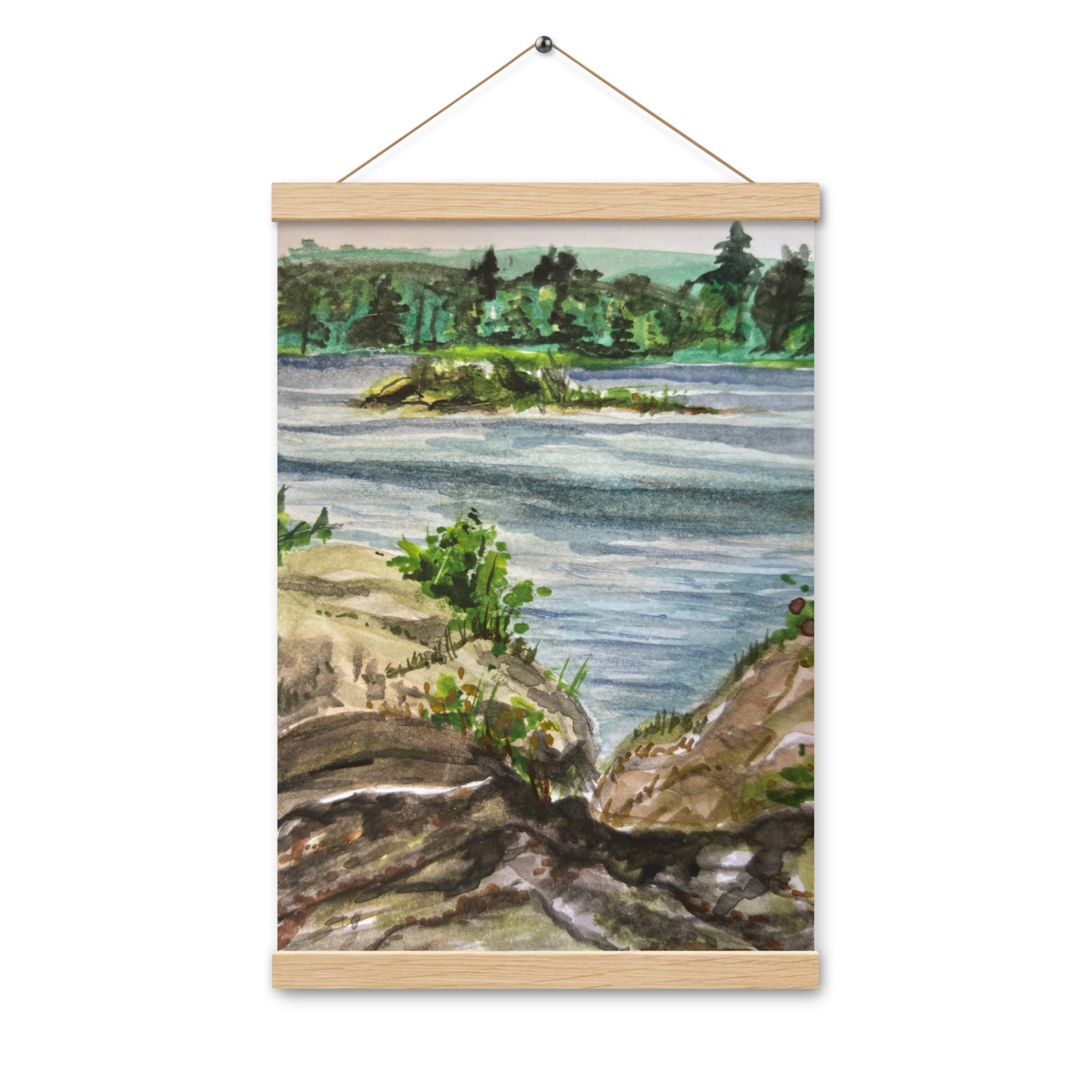 Island Pond Print with Hangers (12" x 18")